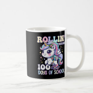 100 Days Of School Girls Teacher 100th Day Unicorn Coffee Mug