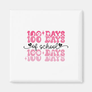 100 Days Of School Groovy 100th Day Teacher Girl K Magnet