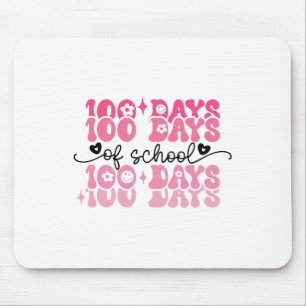 100 Days Of School Groovy 100th Day Teacher Girl K Mouse Pad
