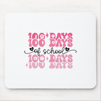 100 Days Of School Groovy 100th Day Teacher Girl K Mouse Pad