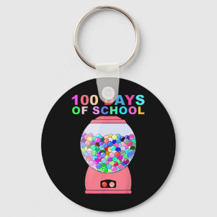 100 Days Of School Gumball Machine For Kids Teache Key Ring