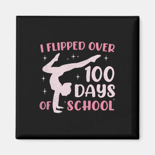 100 Days Of School Gymnast Women Teen Girls Cheer Magnet