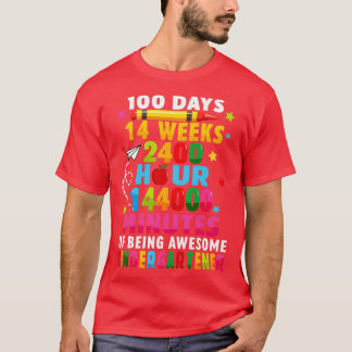 100 Days Of School Happy 100th Day Of Kindergarten T-Shirt