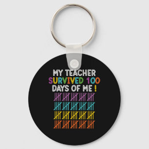 100 Days Of School Happy 100th Day Of School Teach Key Ring