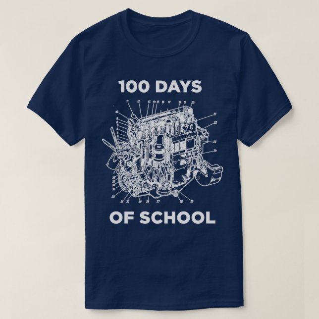 100 Days of School Happy 100th Day T-Shirt (Design Front)