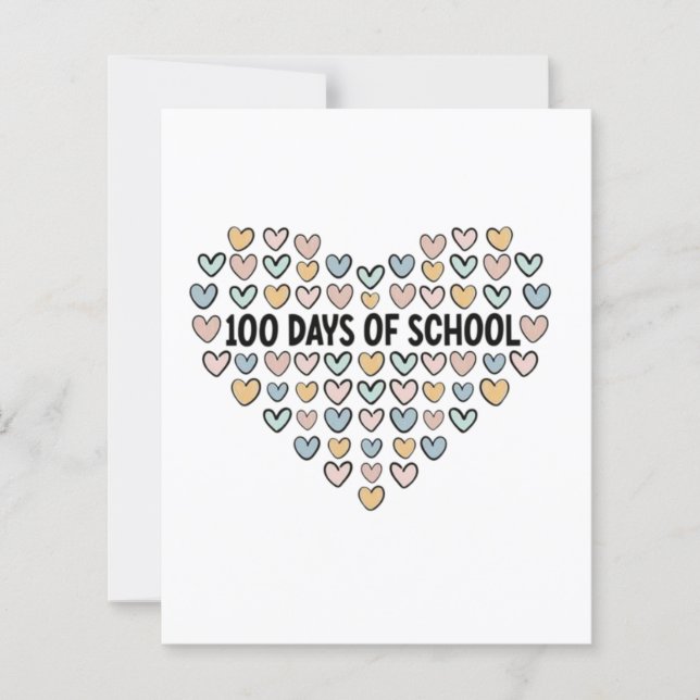 💖 100 Days of School Heart Design (Front)