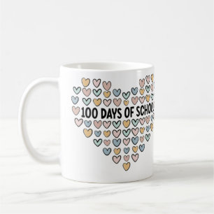 💖 100 Days of School Heart Design Coffee Mug