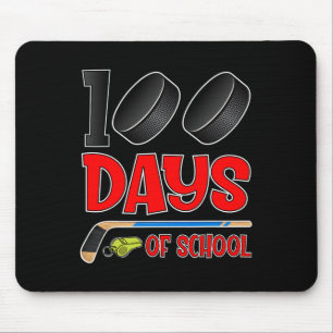 100 Days of School Hockey Student Kids Teacher Mouse Pad