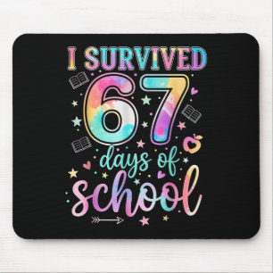 100 Days Of School I Survived 67 Days Of School Te Mouse Pad