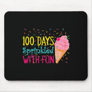 100 Days Of School Ice Cream Kindergarten Girls 10 Mouse Pad