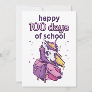100 days of school invitation