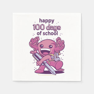 100 days of school invitation napkin