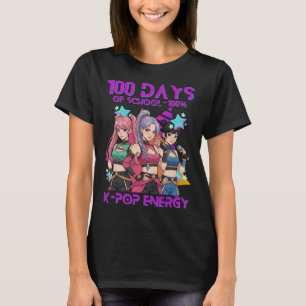 100 Days Of School K Pop 100 Days Stronger Kids K- T-Shirt