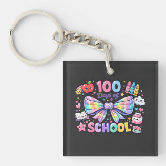 100 Days Of School Key Ring