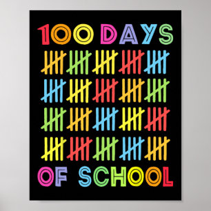 100 Days of School  Kids 100th Day of School Costu Poster
