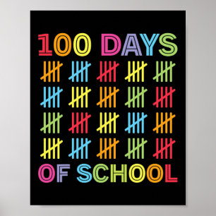 100 Days Of School Kids 100th Day Of School Costum Poster