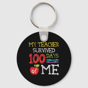 100 Days Of School Kids 100th Day Of School Key Ring