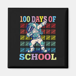 100 Days Of School Kids Dabbing Astronaut Lovers G Magnet