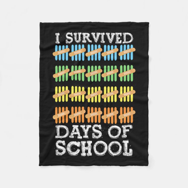 100 Days Of School Kids  Fleece Blanket (Front)