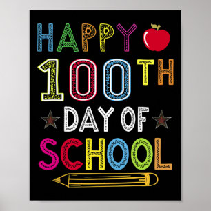 100 Days Of School Kids Gift For Student  Poster