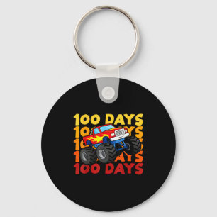 100 Days Of School Kids Monster Truck Boys And Gir Key Ring