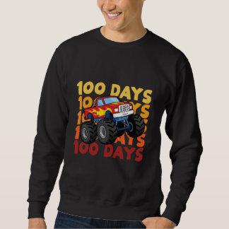100 Days of School Kids Monster Truck Boys and Gir Sweatshirt