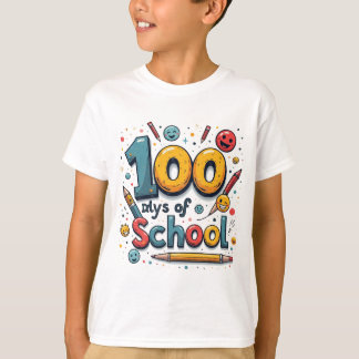 100 Days Of School Kids t shirt design 