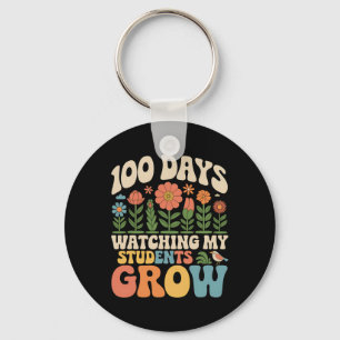 100 Days Of School Kindergarten 100 Days Growing F Key Ring