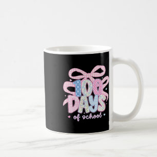 100 Days Of School Lace Coquette Bow Girl Women Te Coffee Mug
