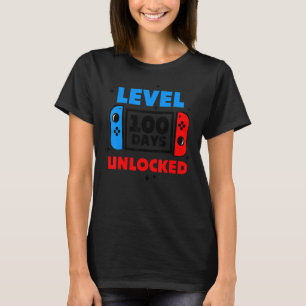 100 Days Of School Level 100 Days Unlocked Gamer G T-Shirt