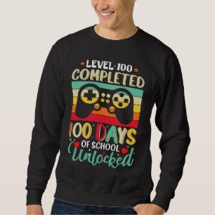 100 Days of School Level 100 Unlocked, Video Games Sweatshirt