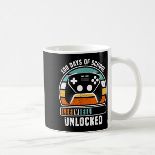 100 Days Of School Level Unlocked Funny Gamers Boy Coffee Mug