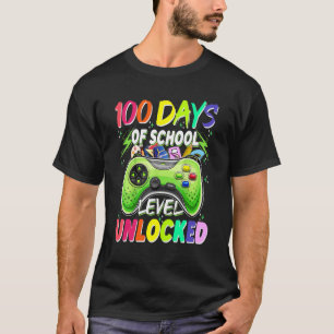 100 Days of School Level Unlocked Video Games Game T-Shirt
