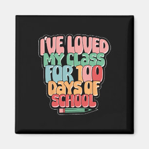 100 Days Of School Loved My Cl Teacher Student Boy Magnet
