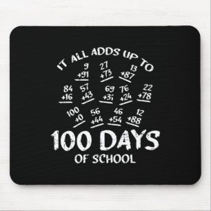 100 Days Of School Math Addition Cool Teacher Stud Mouse Pad