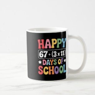 100 Days Of School Math Equation Groovy 67 Meme Te Coffee Mug
