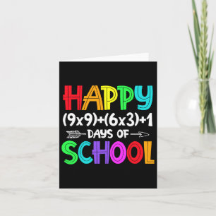 100 Days Of School Math Formula For Teacher Studen Card