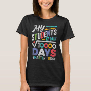 100 Days Of School Math Teacher Smarter 10000 Squa T-Shirt