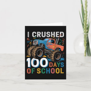 100 Days Of School Monster Truck 100th Day Of Card