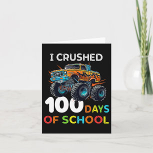100 Days Of School Monster Truck 100th Day Of Scho Card