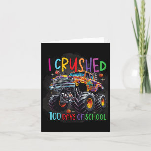 100 Days Of School Monster Truck 100th Day Of Scho Card