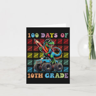 100 Days Of School Monster Truck 100th Day Of Scho Card