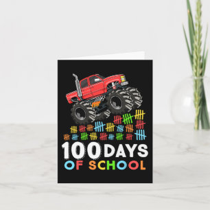100 Days of School Monster Truck 100th Day of Scho Card