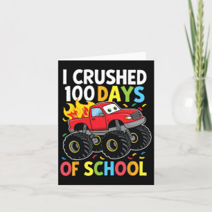 100 Days Of School Monster Truck 100th Day Of Scho Card