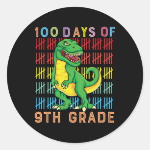 100 Days Of School Monster Truck 100th Day Of Scho Classic Round Sticker