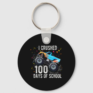 100 Days Of School Monster Truck 100th Day Of Scho Key Ring