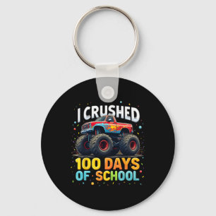 100 Days Of School Monster Truck 100th Day Of Scho Key Ring