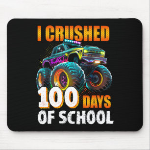 100 Days Of School Monster Truck 100th Day Of Scho Mouse Pad