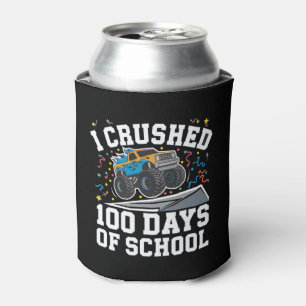 100 Days of School Monster Truck 100th Day School Can Cooler