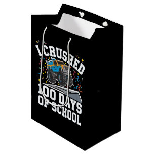 100 Days of School Monster Truck 100th Day School Medium Gift Bag